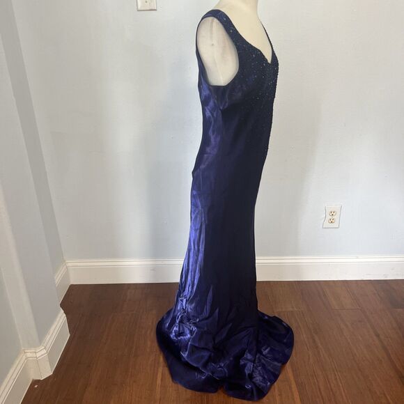 ALEX EVENINGS Shimmer Beaded Whimsigoth Fairycore  Formal Gown Dress 12 - Picture 3 of 7